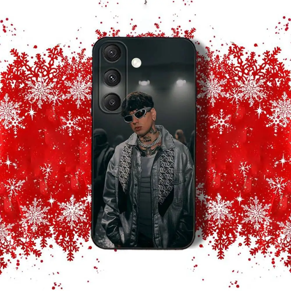 C-Crocraxker Rapper CRO-ES Capa de telefone para Samsung S22, S24, S20, S25, S23, S30, S21, Ultra, Plus, Fe, Lite 4G, 5G Capa macia preta