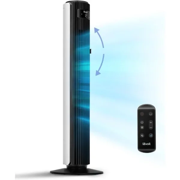 

LEVOIT Tower Fan for Home, 1252 CFM Powerful "Ocean Surge" Fans that Blow Cold Air, 42 Inch, 25dB Mute fan for Bedroom