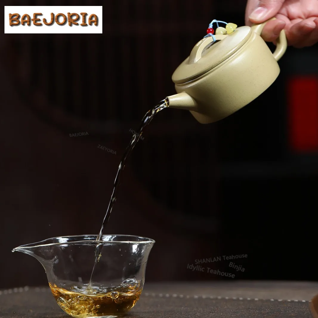 180ml Vintage Yixing Purple Clay Teapots Handmade Large Caliber Pot Raw Ore Motoyama Green Mud Kettle With Filter Zisha Tea Set
