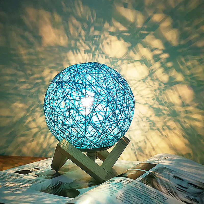 Round Concise Hand-woven Rattan Vine Ball Pendant Lampshade Light Lamp Shades Light Accessories(20cm Diameter)