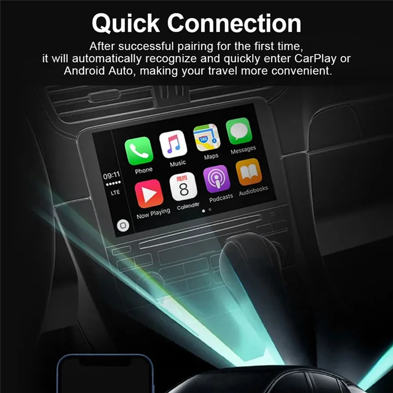 

Wireless Carplay Adapter Wireless Android Auto Dongle Car Play Ai Box For Iphone Android Phone Plug And Play