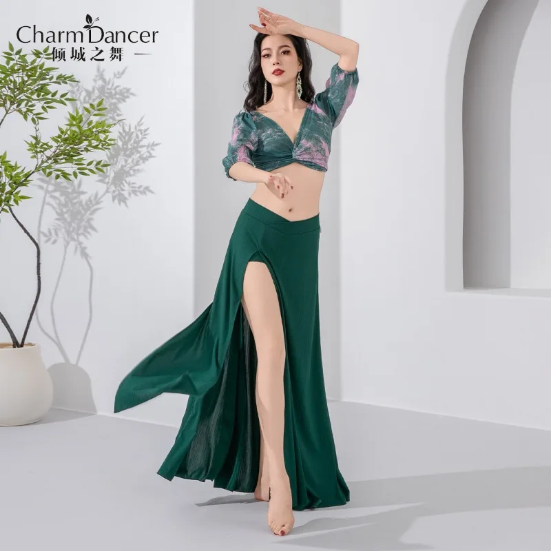 Customized Belly Dance Costume Welfare Edition Color Contrasting Practice Dress Set Simple Oriental Dance Clothing Class Wear