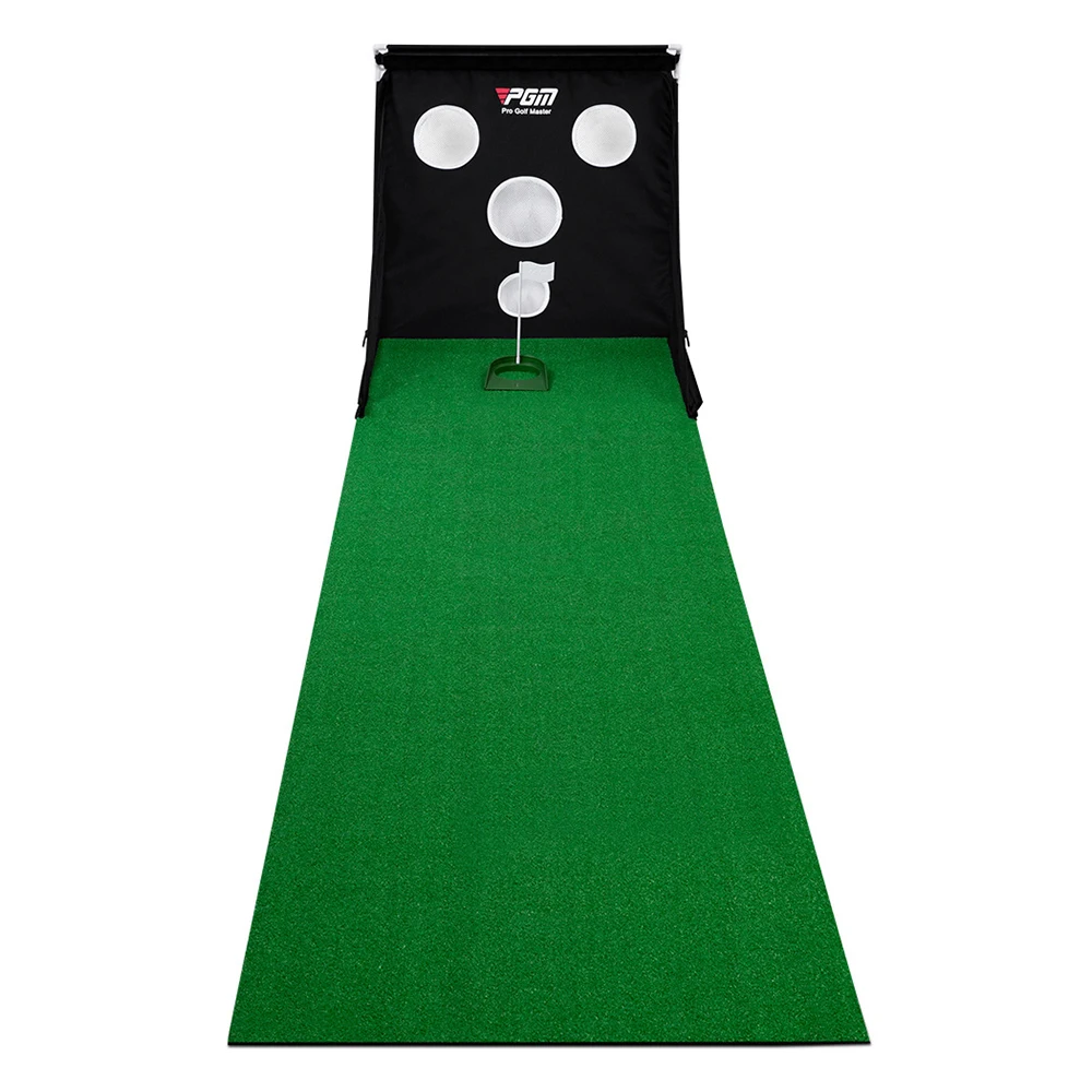 

Pgm Indoor Golf Putting Practice Device, Putter Trainer, Multifunctional Practice Device with Cut Push Practice Net, Golf Blanke