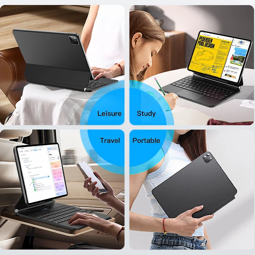 Magic Keyboard for iPad a16 Case Bluetooth Wireless Keyboard for iPad Air 4 5 10.9in Pro 11 12.9 13 iPad accessories Smart Cover