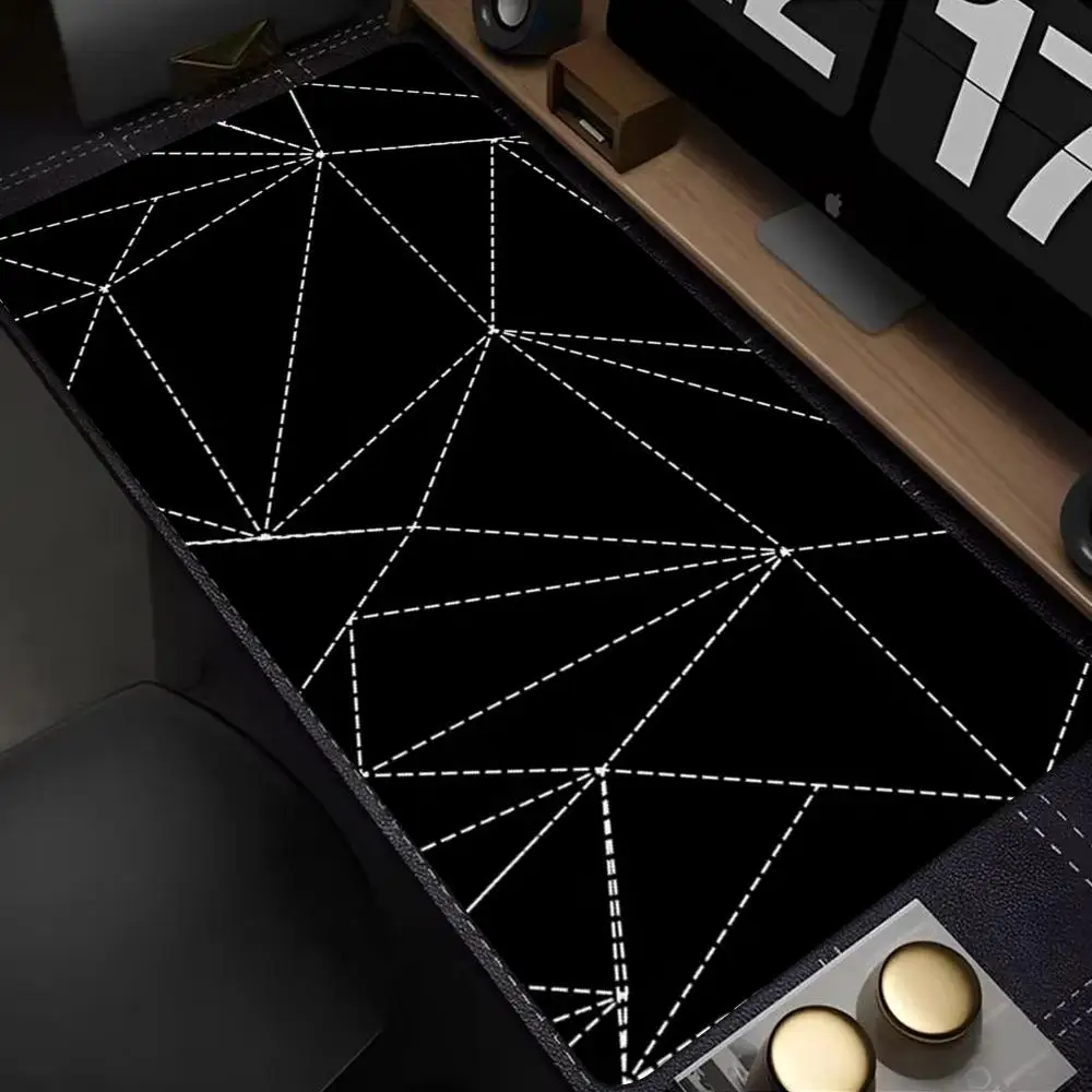 

Geometric gold and black pattern Mouse Pad Mouse Pad XXL Gaming Accessories Office Gamer Keyboard Desk Mat Non-Slip Laptop