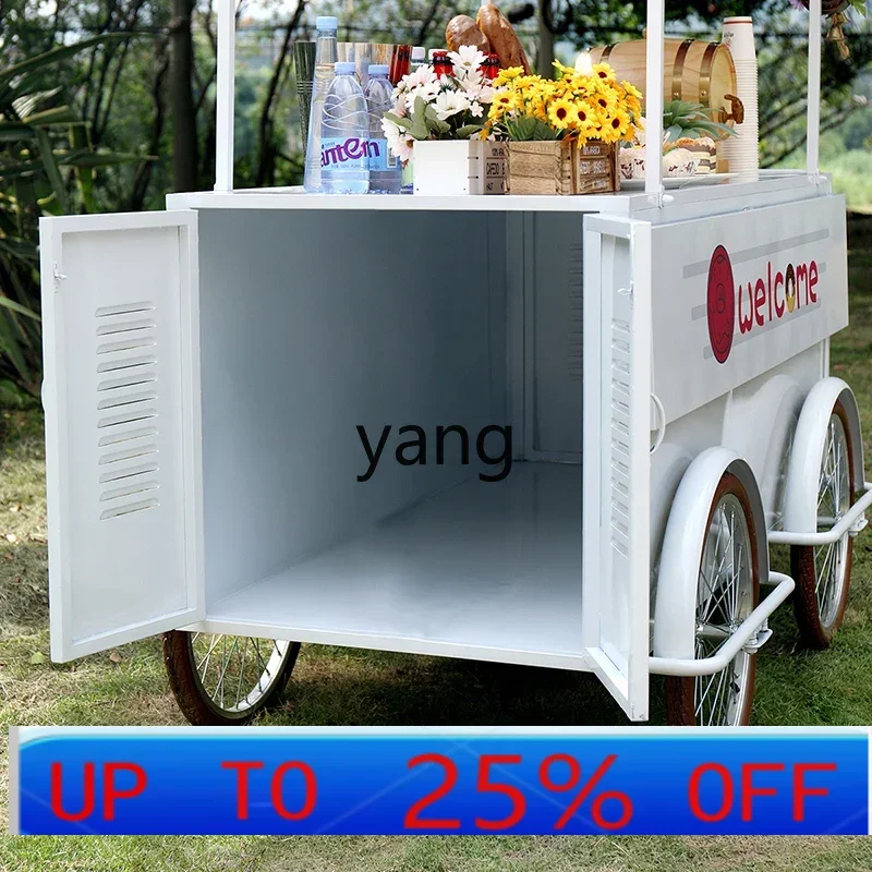 

CX wrought iron float movable stall hand push night market outdoor scenic spot sales car