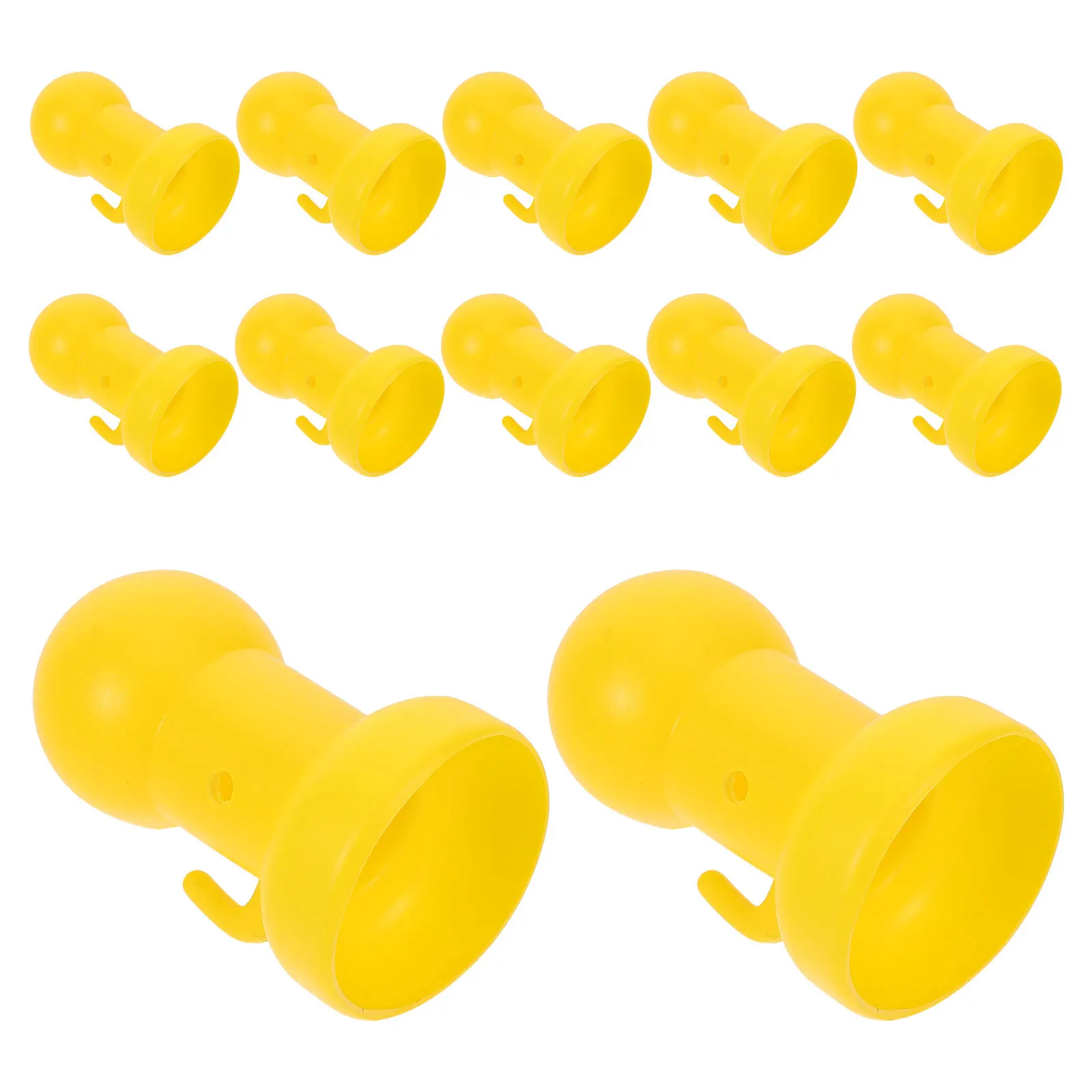 

12Pcs Trampoline Pole Caps Soft Protective Tube Covers Safety Accessories for Playground Home Outdoor Use Yellow