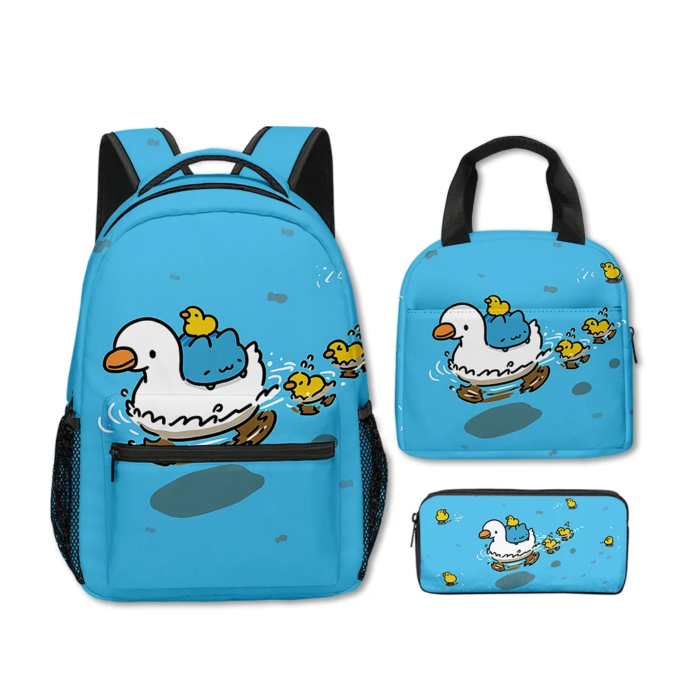 Lusso popolare divertente Bugcat Capoo 3D stampato 3 pezzi / set borse da scuola zaino da viaggio per notebook borsa da pranzo portatile astuccio
