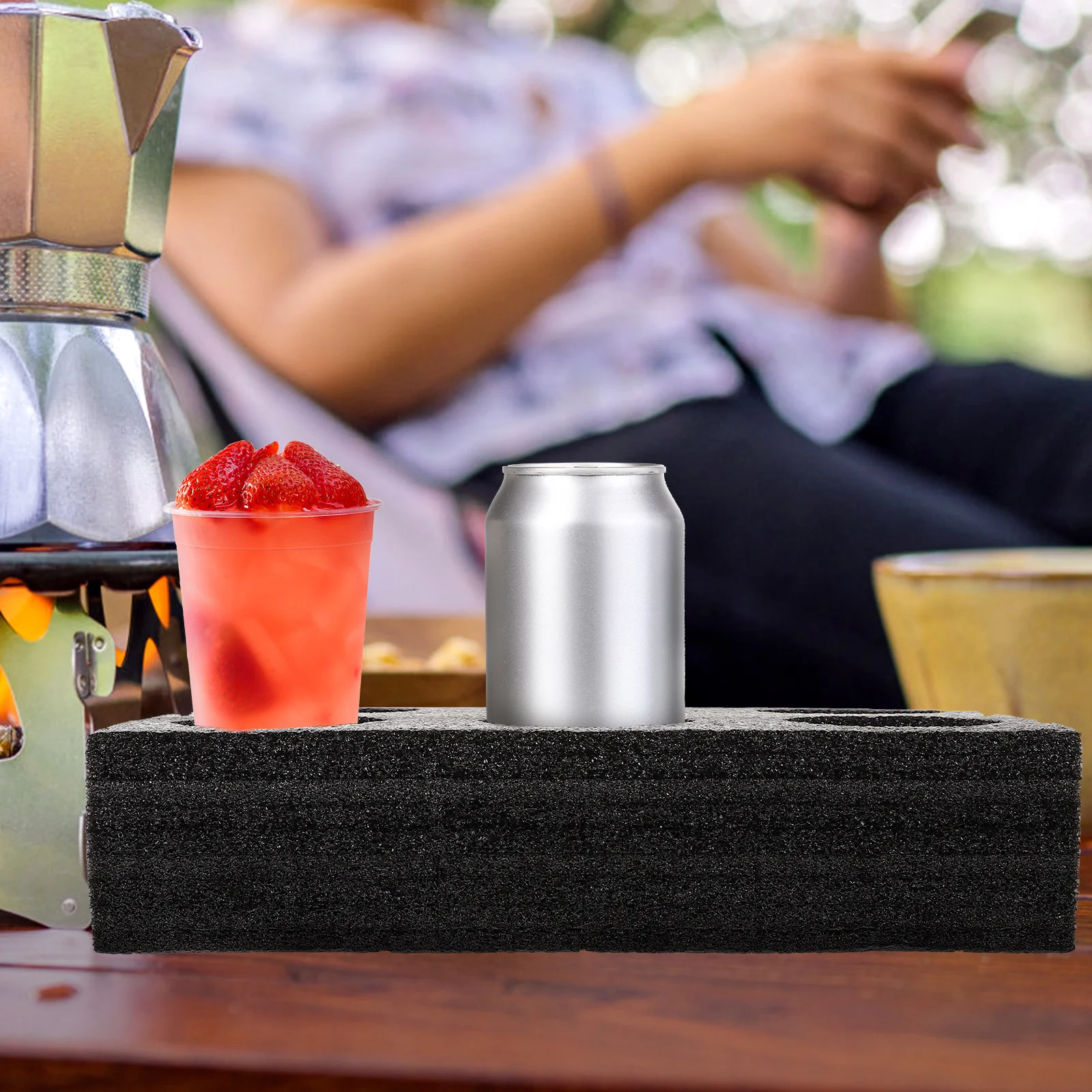 2 pezzi portabicchieri per tè al latte in schiuma ammortizzante vassoio portabevande portatile da asporto per caffetterie