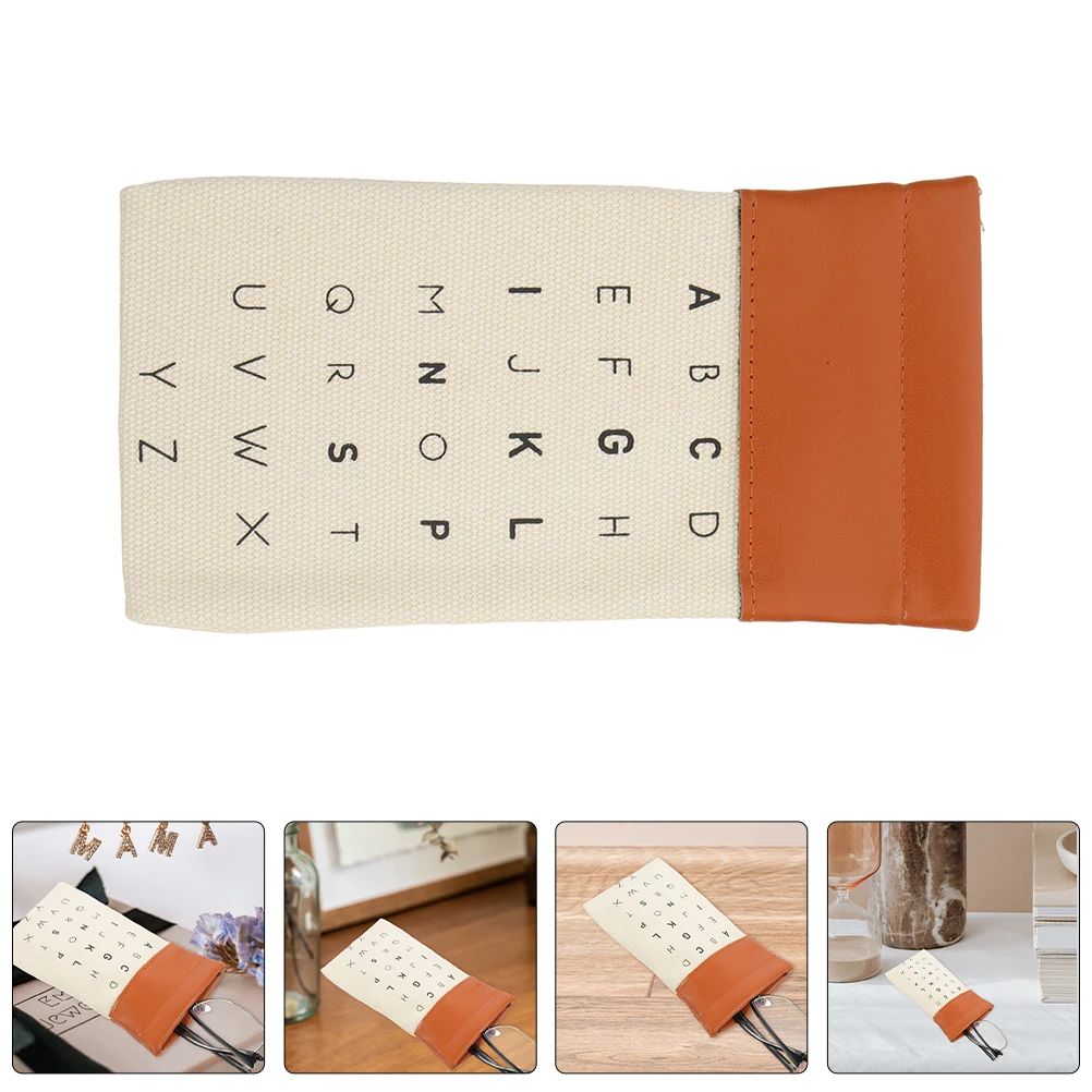 

Letter Glasses Storage Bag Portable Eyewear Case Scratch Proof Soft Material Sunglasses Organizer Travel Pouch Cloth Glasses