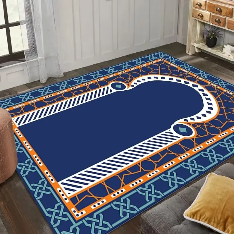 Premium Islamic Worship Prayer Rug Ethnic Style Printed Prayer Mat Living Room Carpet Sofa Table Large Area Rugs Ramadan Gift