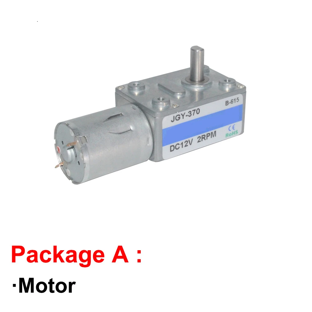 JGY370 Worm Gear Motor DC 6V 12V 24V Reduction Speed PWM Controller Forward Reverse