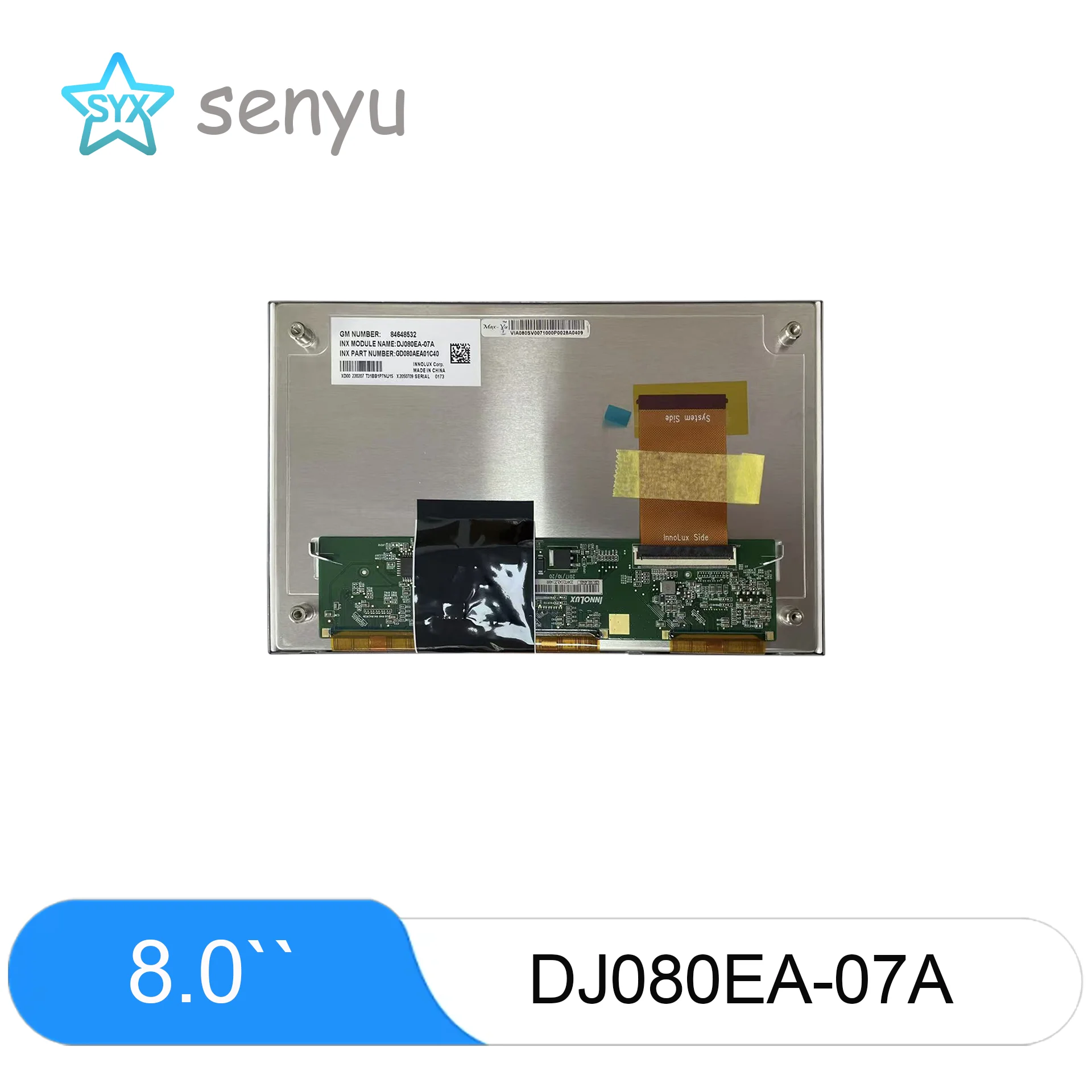 DJ080EA-07A DJ080IA-10A DJ080IA-11A DJ080PA-01A 8" LCD Panel For Car Navigation & Industrial HMI Replacement