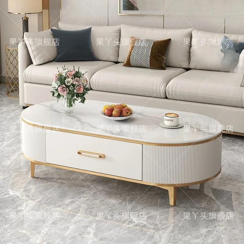 Italian Funky Coffee Tables Sectional Basses Oval Modern Coffee Tables Console Storage Mesas De Centro Mid Century Furniture