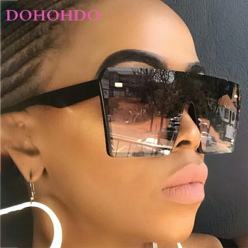 

Fashion Rivets Oversized Square Frame Women's Sunglasses Luxury Brand Men Sun Glasses Summer Driving Traveling Eyeglasses UV400