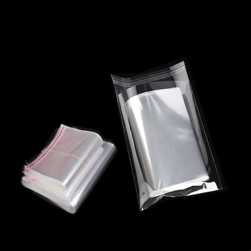 100/200 transparent self-adhesive bags, OPP plastic bags, sealable dried fruit gifts, storage bags for food and candy storage