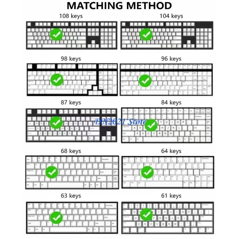 F3KE PBT Keycap 135Keys Panda Spring Keycaps Dye sublimation OQO Profile Keycaps for Mxes Switches Gaming Mechanical