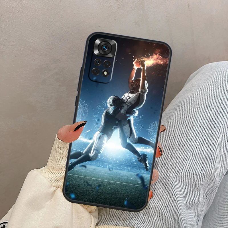 كرة القدم الأمريكية لشاومي ريدمي نوت 14 13 9 10 11 12 برو 11S 12S حافظة لهاتف ريدمي 15 C 13C 12C 10C 14C #6