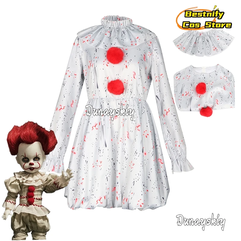 2025 Halloween Movie Pennywise Cosplay Cos Stephen King It Chapter Horror Clown Party Costumeen Costume Role-playing