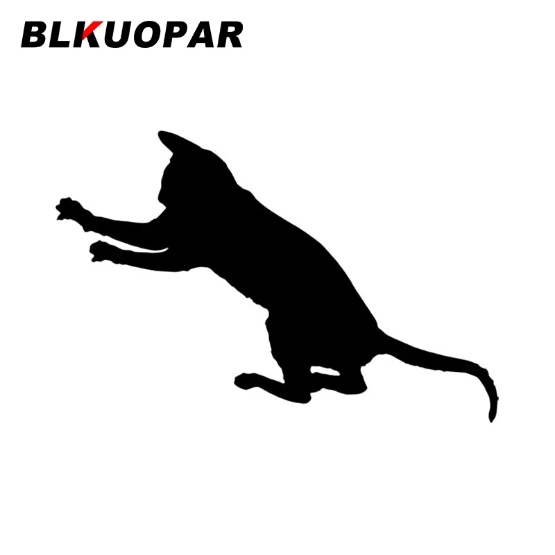 BLKUOPAR Lively And Active Charming Cat Car Stickers Animal Decals Waterproof Die Cut Refrigerator Fuel Tank Cap Car Decoration