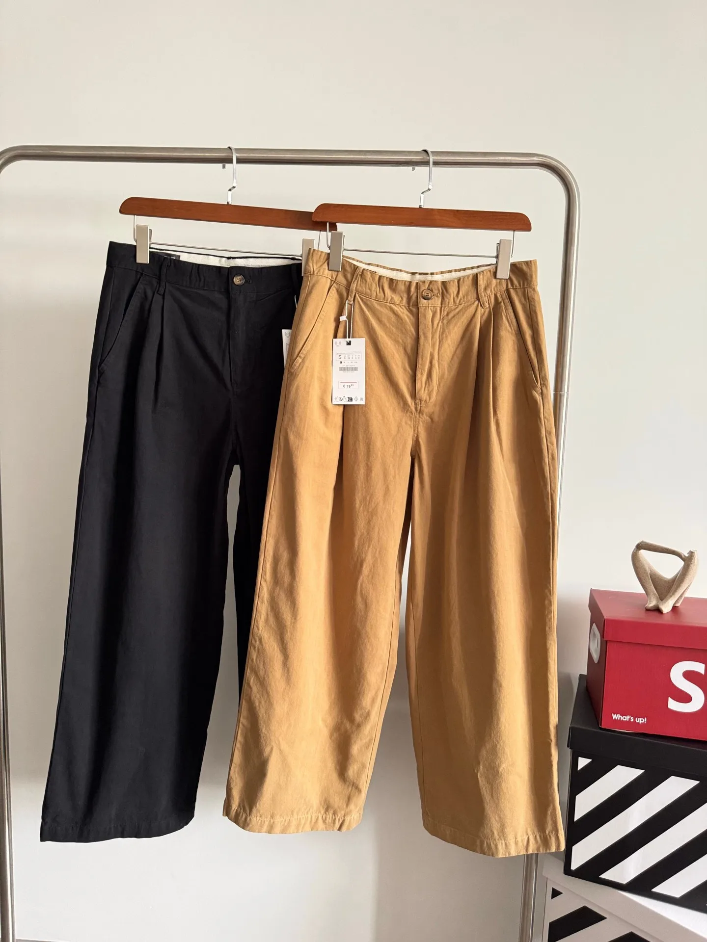 

00% Cotton Men's Straight Leg Wide Leg Casual Pants Autumn Faionable Versatile Loose Fit Comfortable Japanese Sle Waed