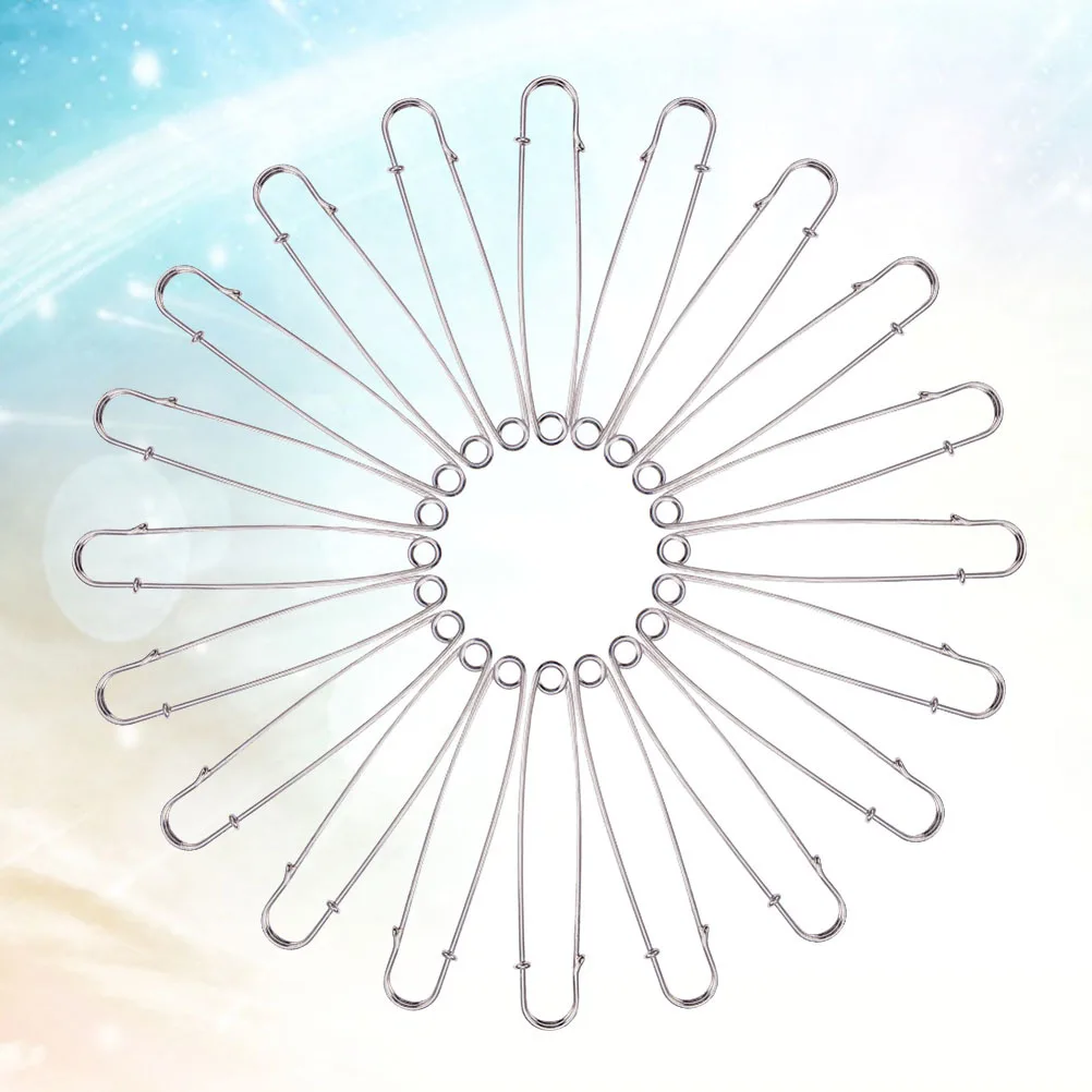 

20Pcs Heavy Duty Large Safety Pins Nickel Plated Strong for Canvas Upholstery Sewing Blankets Quilts Jewelry Craft