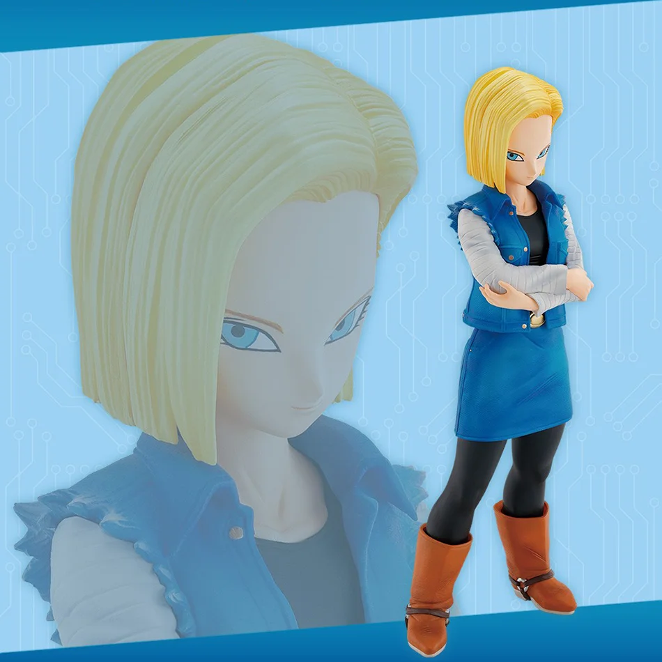 23CM Anime Dragon Ball Z Android 17 18 Figure Android 18 PVC figurines Collection modèle jouets pour enfants cadeaux de noël