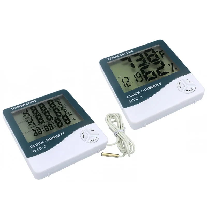 

1~20Pcs Digital Display Temperature and Humidity Meter High Precision HTC-1 Indoor and Outdoor HTC-2 Ribbon Probe