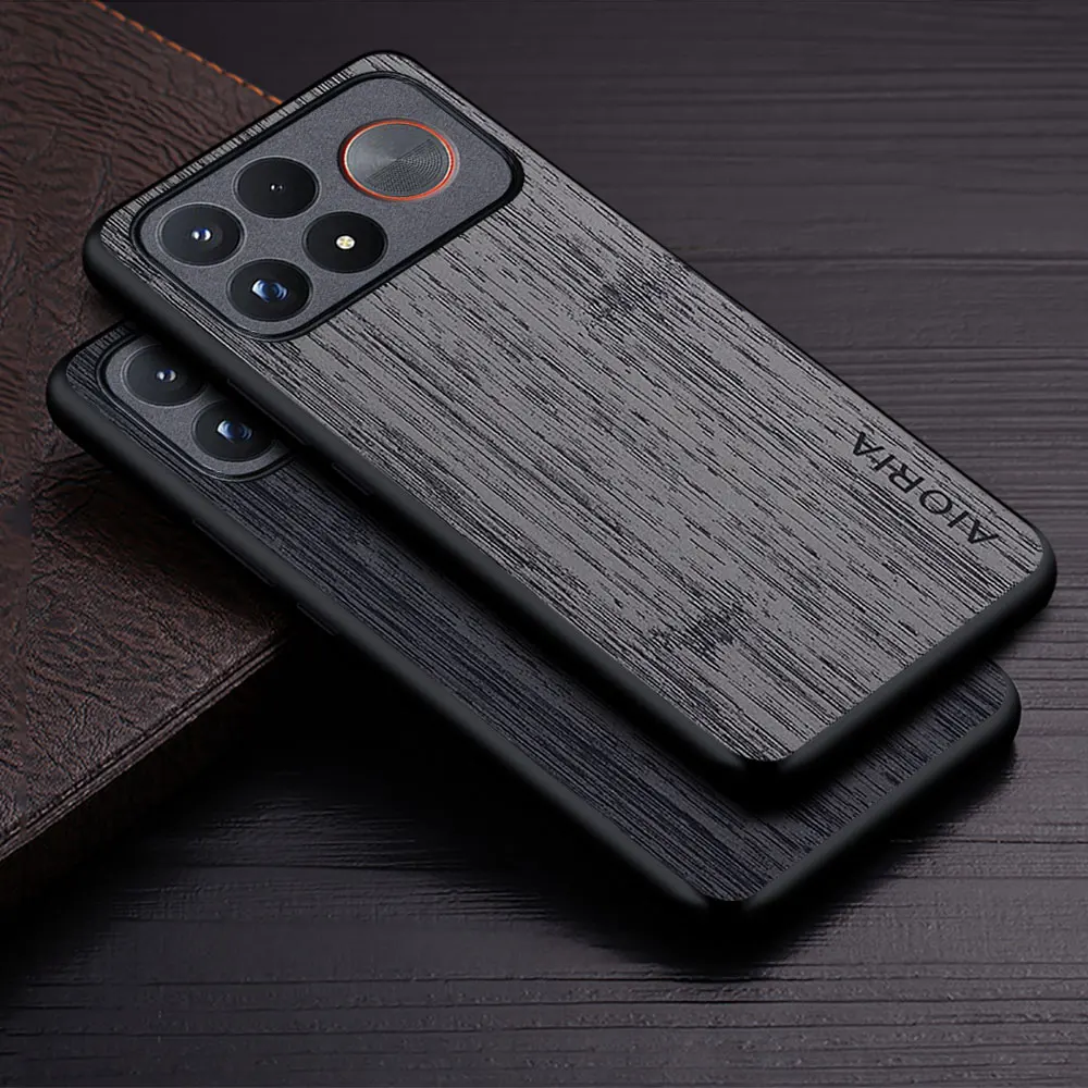 Hülle für Xiaomi Poco F9 Ultra F9 Pro Funda Bambus-Holzmuster Leder-Handyhülle Luxus-Coque für Xiaomi Poco F9 Pro Hülle