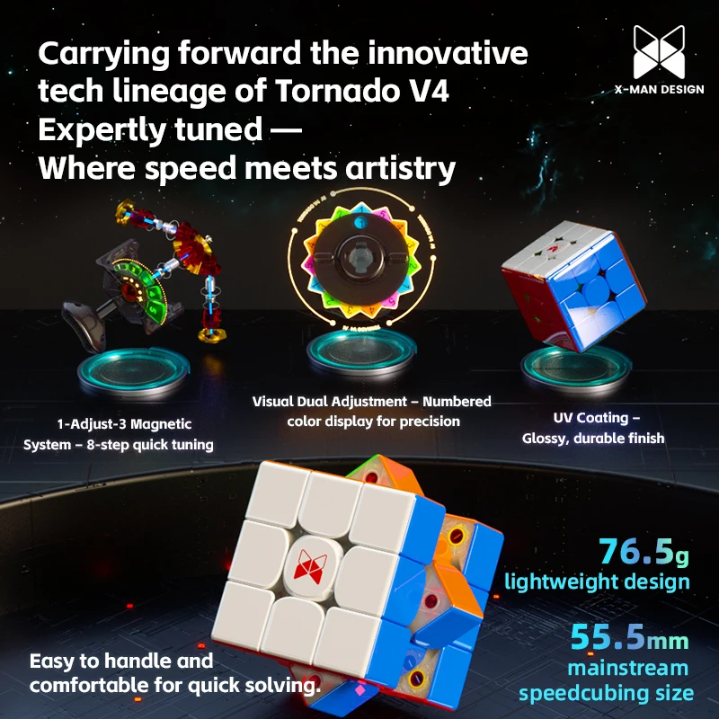 QiYi Tornado Al Smart Cube UV Magic Cube 3x3x3 Professional Stickerless Cube Puzzle Toys Children Gift Cubo Magico