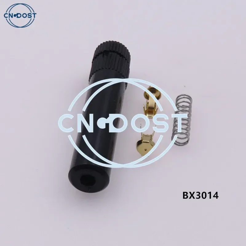 1 Set Black High Temperature Resistance Fuse Holder BX3014 AC Assembly Screw Type Glass Fuses Box with Spring and Terminal