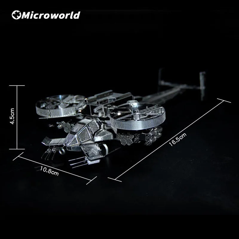 Microworld 3D Metal Nano Puzzle Avatar Scorpion Helicopter Model Kits DIY Jigsaw Toys Christmas Gifts For Children Party Games