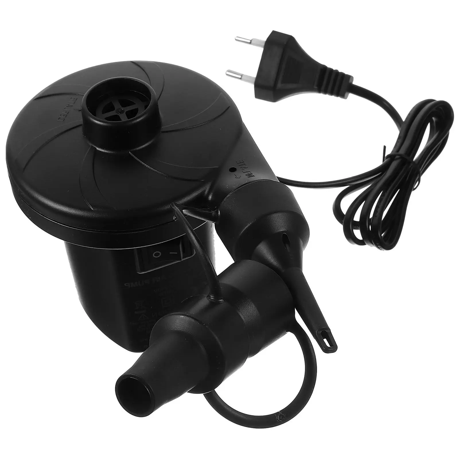 

Электрический воздушный насос для надувных изделий с 3 насадками: для надувных матрасов, плавательных кругов, надувной мебели, портативный, для активного отдыха на природе