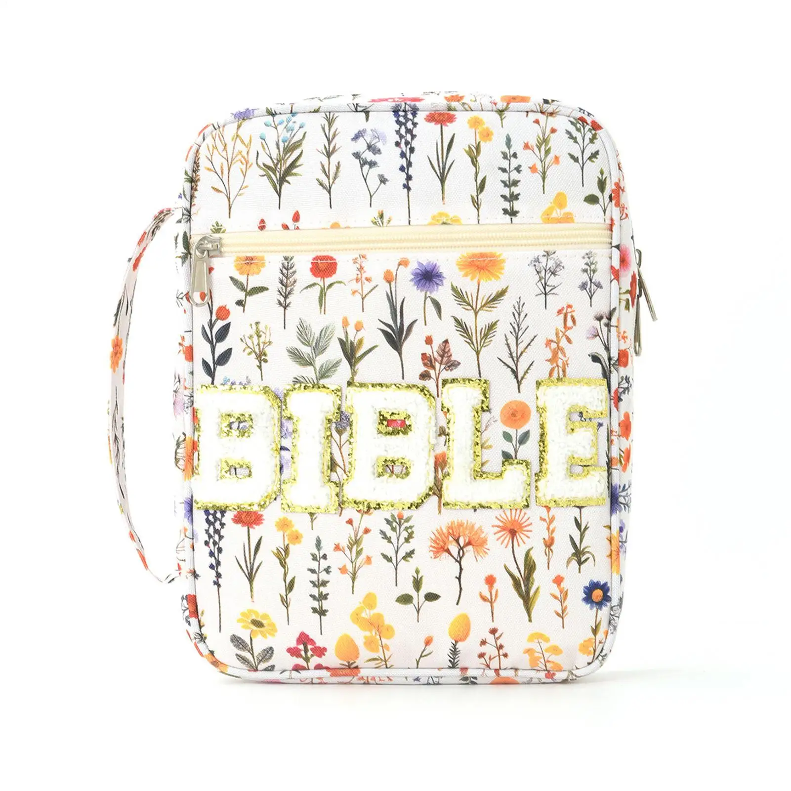 กระเป๋าเก็บหนังสือกันฝุ่นลายดอกไม้ ความจุขนาดใหญ่ กระเป๋าเรียนลายดอกไม้ กระเป๋าเก็บเครื่องเขียนสวยงาม สำหรับจัดระเบียบอุปกรณ์สำนักงาน