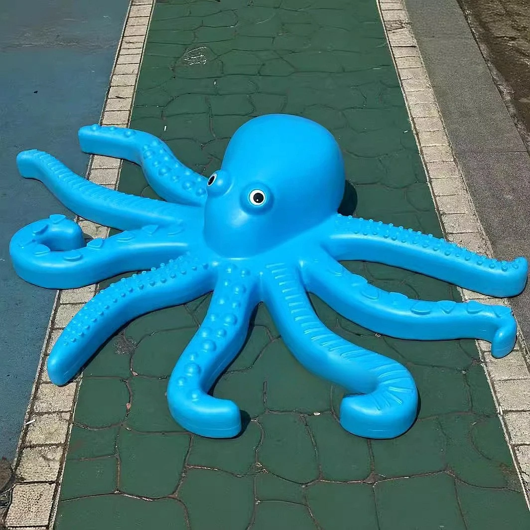 Game cartoon octopus balance single-plank bridge