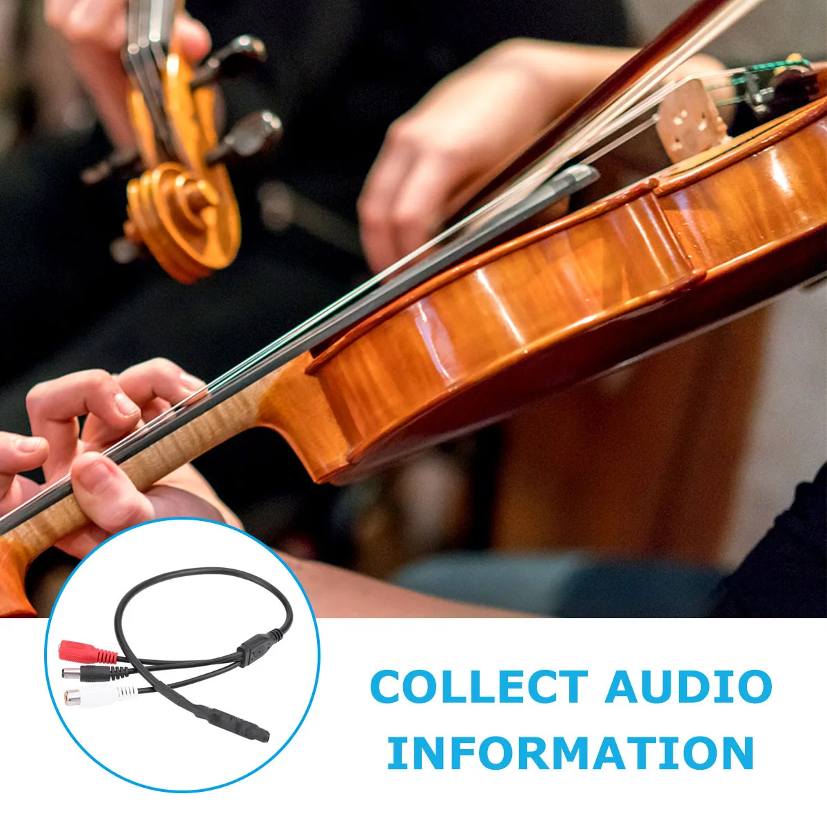 

2 Sets Audio Monitoring Microphone Pickup Built-in Active Sound Reader Sound Pick-up for Professional Use (Random Style)