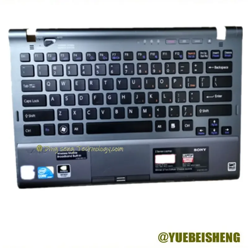 YUEBEISHENG              95%New/org for SONY VAIO VPCZ135FC/R VPCZ128GC/B VPCZ1 palmrest US keyboard upper cover Touchpad,Gray