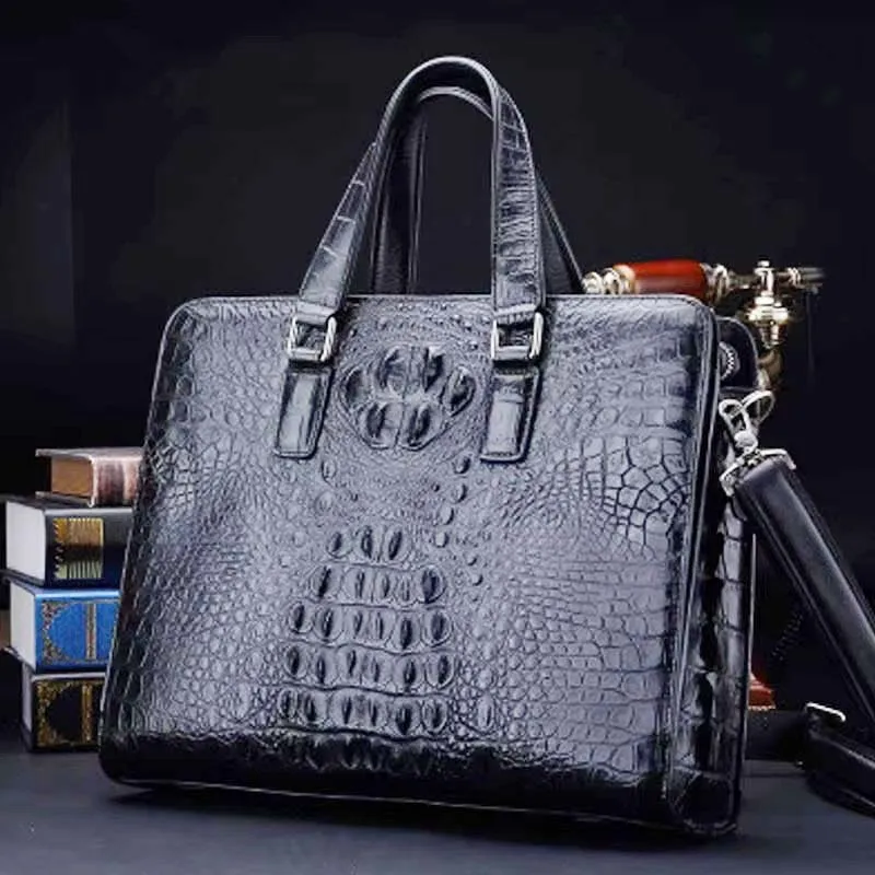 ourui new bag male men briefcase blackhandbag men crocodile bag