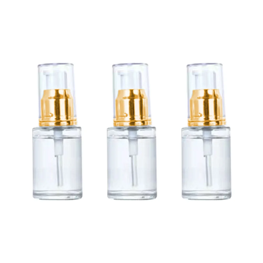 3 قطعة 30 مللي زجاجات الضغط الفارغة الذهبي الأبيض المحمولة عطر زيت الأظافر الحاويات مادة صديقة للبيئة للمسافرين