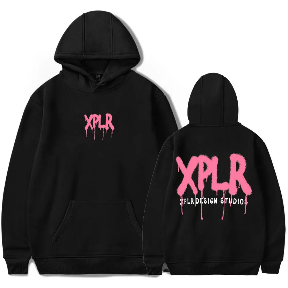 بلوفر XPLR Sam and Colby Grafitti بغطاء للرأس Merch للجنسين شتوي بأكمام طويلة وغطاء للرأس ملابس الشارع