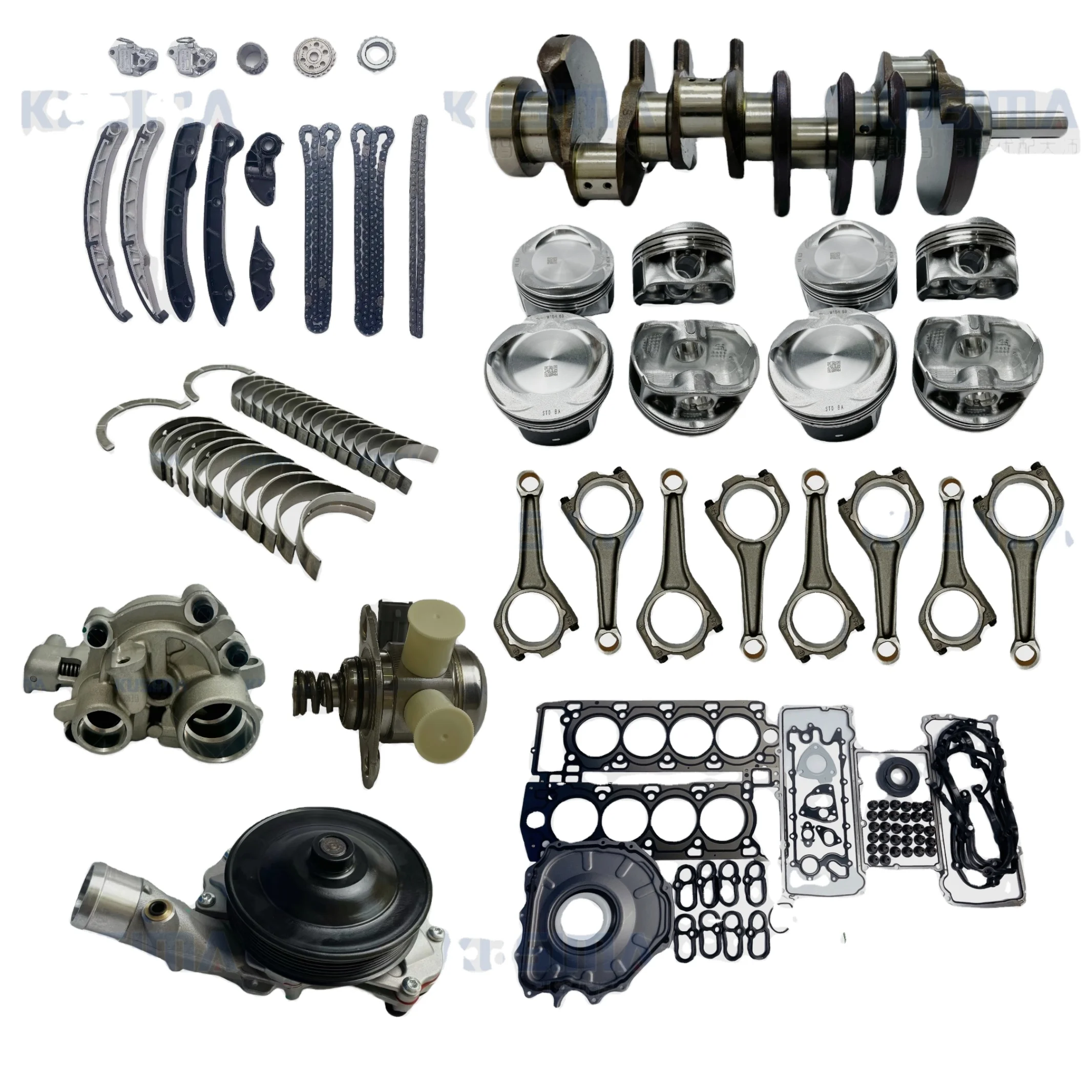 Factory Engine Parts Rebuild Kit Full Gasket Timing Chain Piston Set For Aj133 5.0 5.0T 508PN 508PS Piston Oil Pump Crankshaft