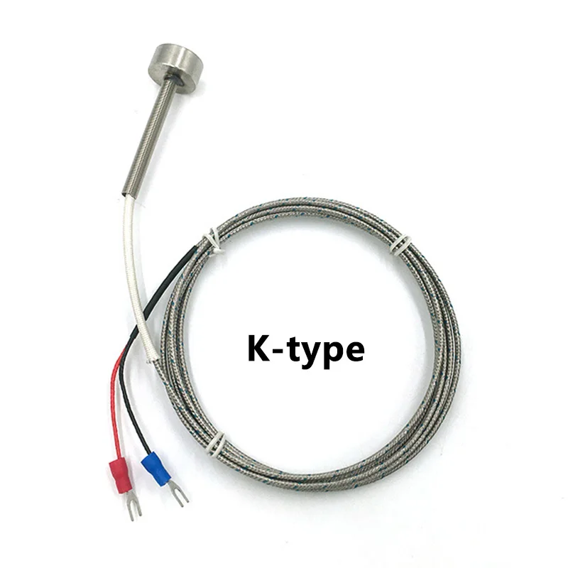 Magnetic Thermocouple Type K /pt100 -200+450 °C Handheld Surface Temperature Sensor DIA 20mm Shielded Miniature Connector