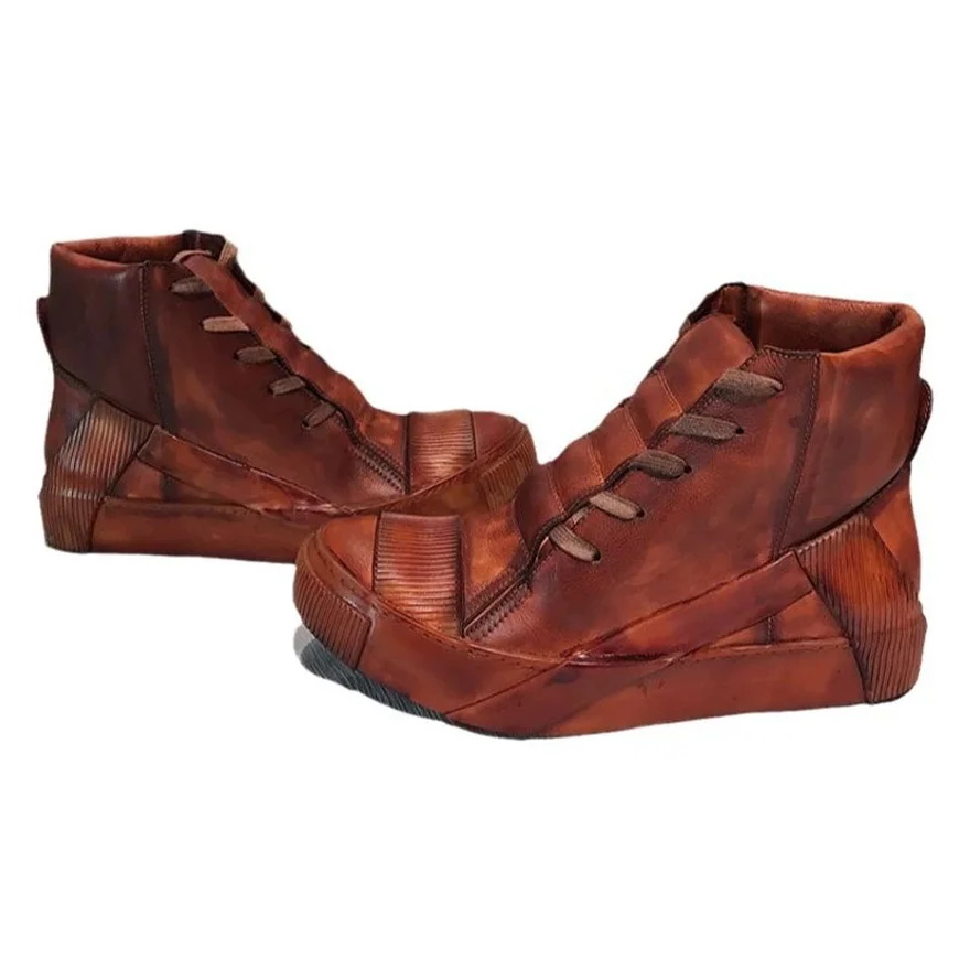 

Customized Goodyear Handmade Luxury Retro Full Grain Leather Graffiti Paint Vantage Personalized Boots