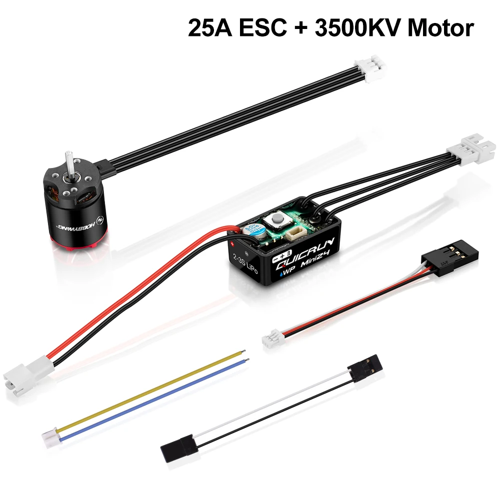 HOBBYWING QUICRUN WP-MINI24 25A ESC Outer 1621SL 3500KV Motor For 1/24 RC Model Car Crawler