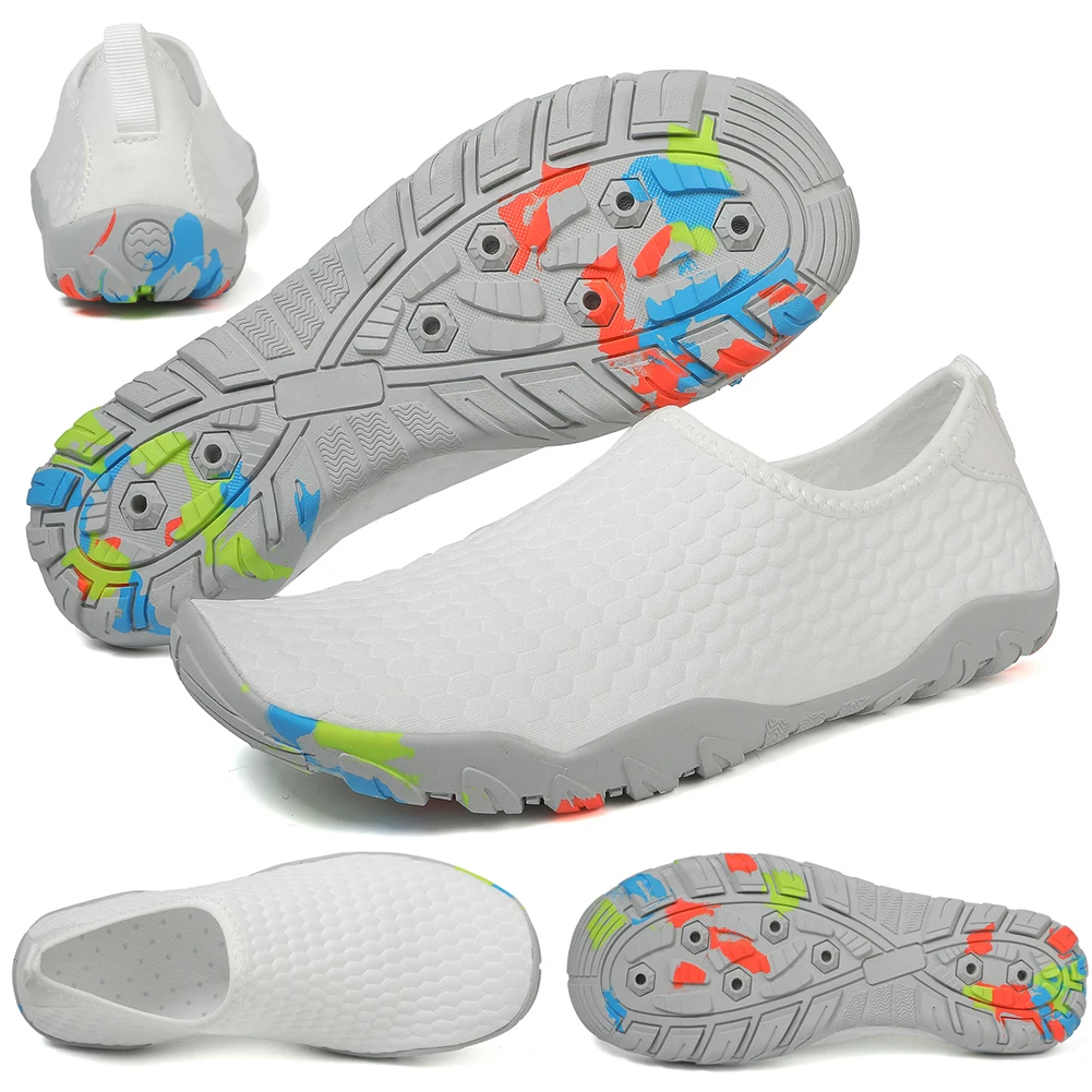 

Water Shoes Non Slip Surfing Diving Shoes with Drainage Holes Swimming Shoes Breathable Slip On Trail Shoes for Water Activities