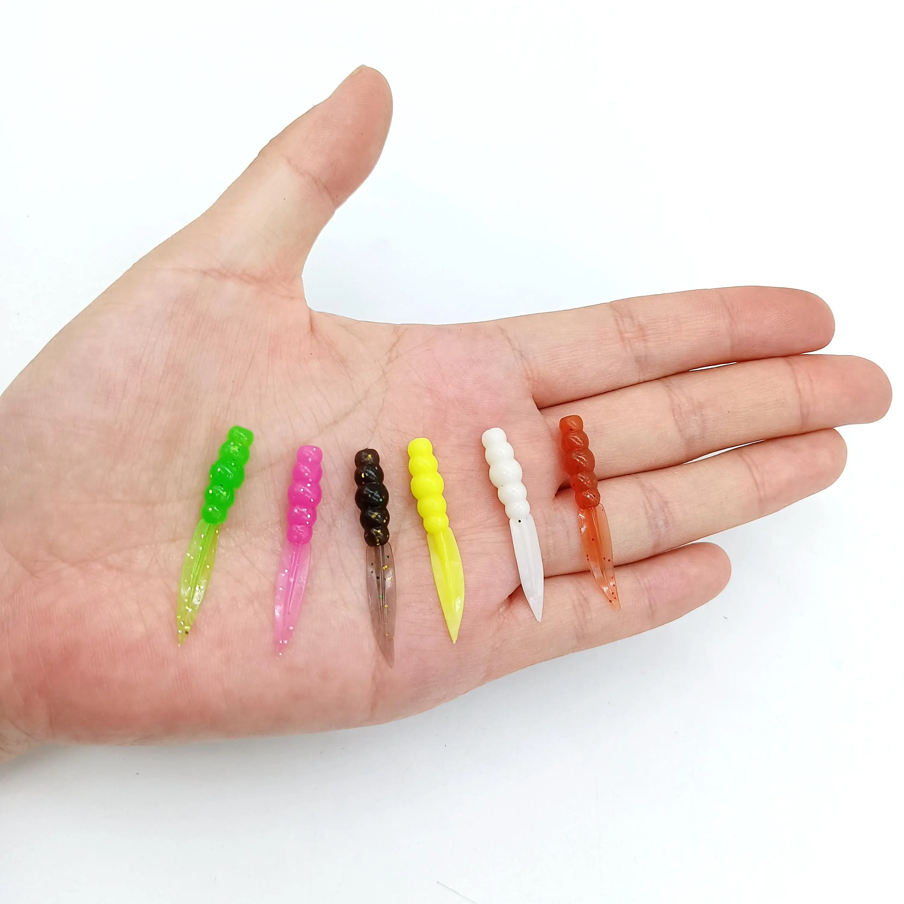 DUODUOYU 20PCS Neue Mini Weiche Angeln Locken 0,3g/35mm Silikon Köder Swimbait Wobbler Wurm bass Karpfen rockfishing Angelgerät – Detail 11