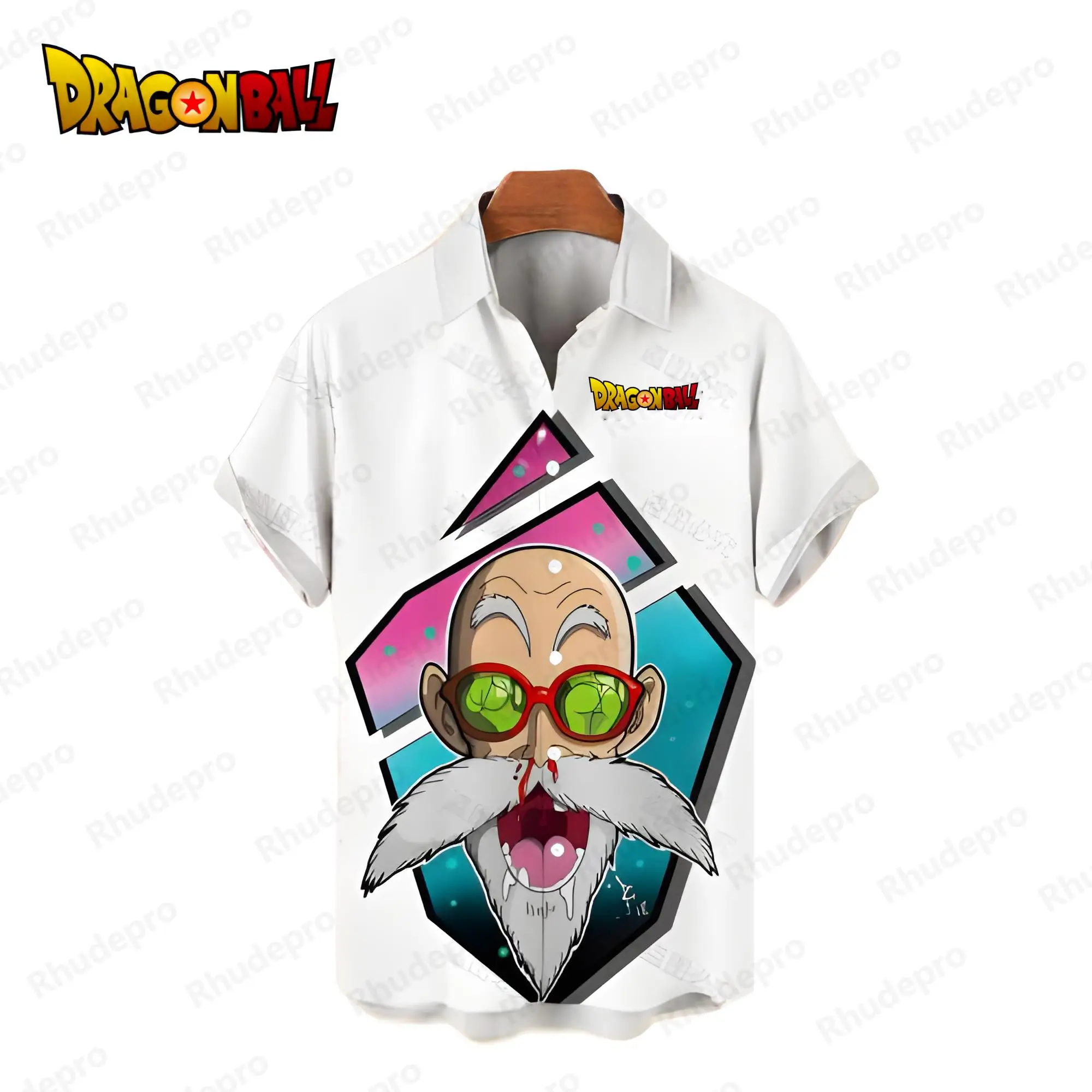 Dragon Ball Z Vegeta Men\'s Shirts Oversized Beach Style 2024 Goku Hawaiian Shirt Cool Fashion Harajuku Aesthetic Clothing