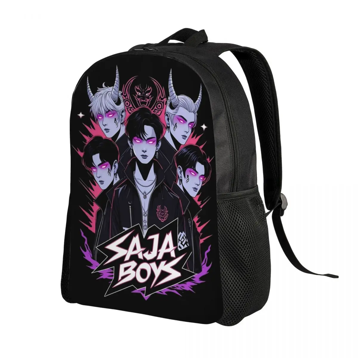 Saja Boys Kpop デーモンハンター ティーンエイジ バックパック 耐久性のある 学生 ビジネス デイパック メンズ レディース ラップトップ コンピューター ショルダーバッグ