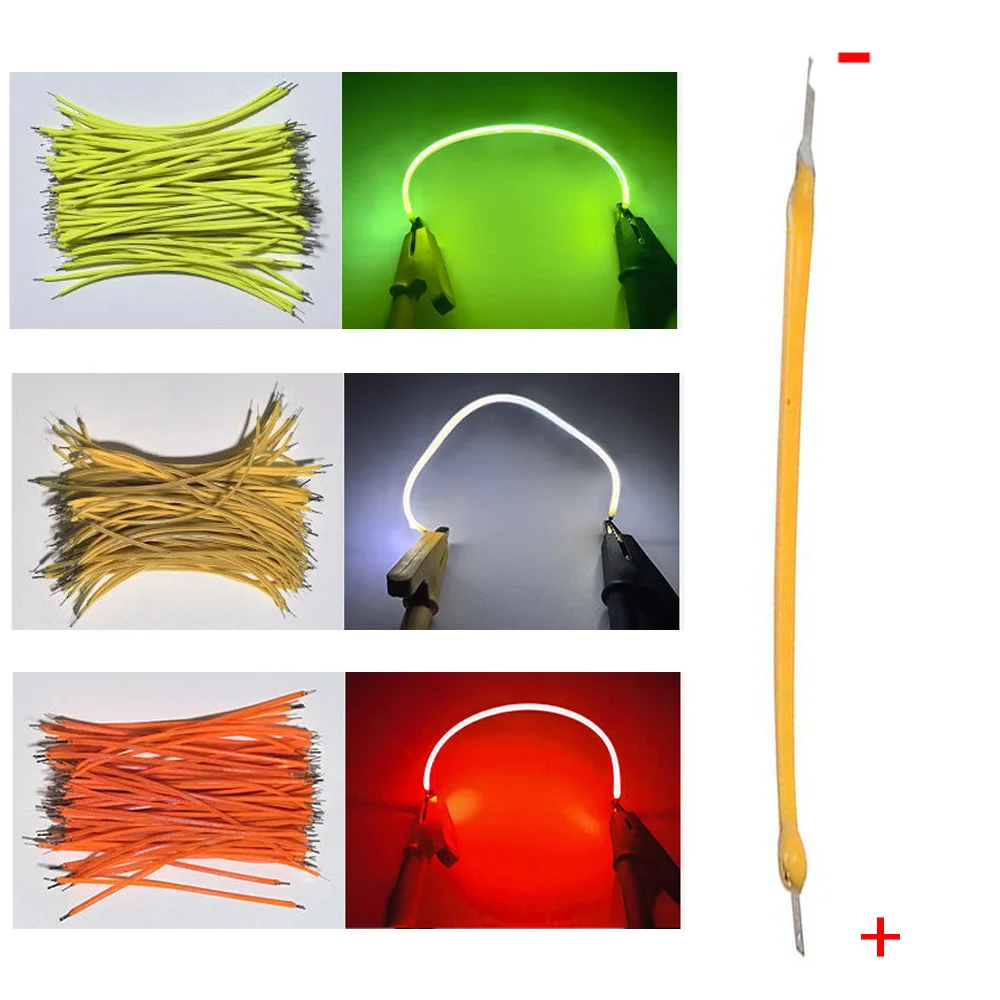 LED Flexible Filament DC3V 38mm 60mm 80mm 95mm 125mm 130mm 145mm 185mm 255mm 300mm DIY Edison Bulb Accessories Diodes Lighting