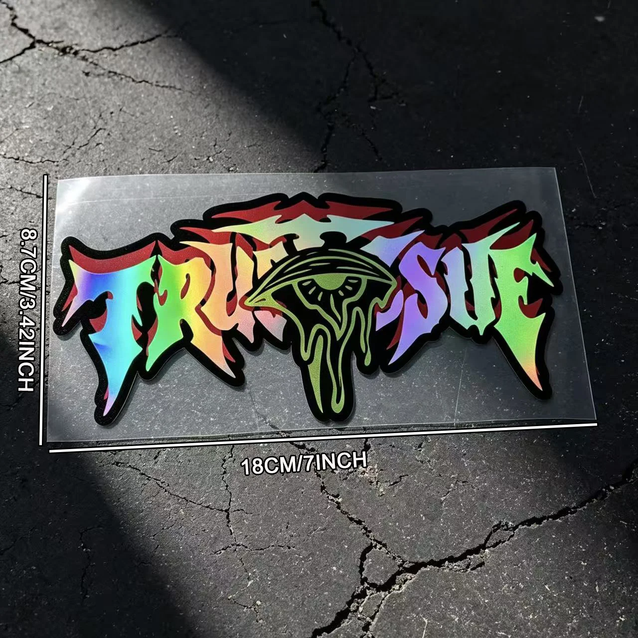 True Issue JDM Laser Vinyl Sticker, Waterproof Drift Style Decal For Car Motorcycle Helmet Smooth Surface Decor